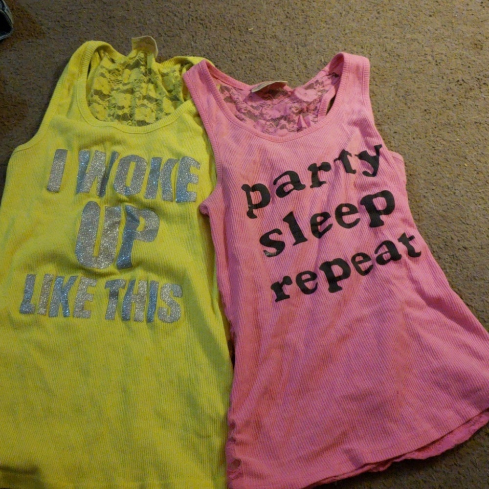 Laced back tank tops
